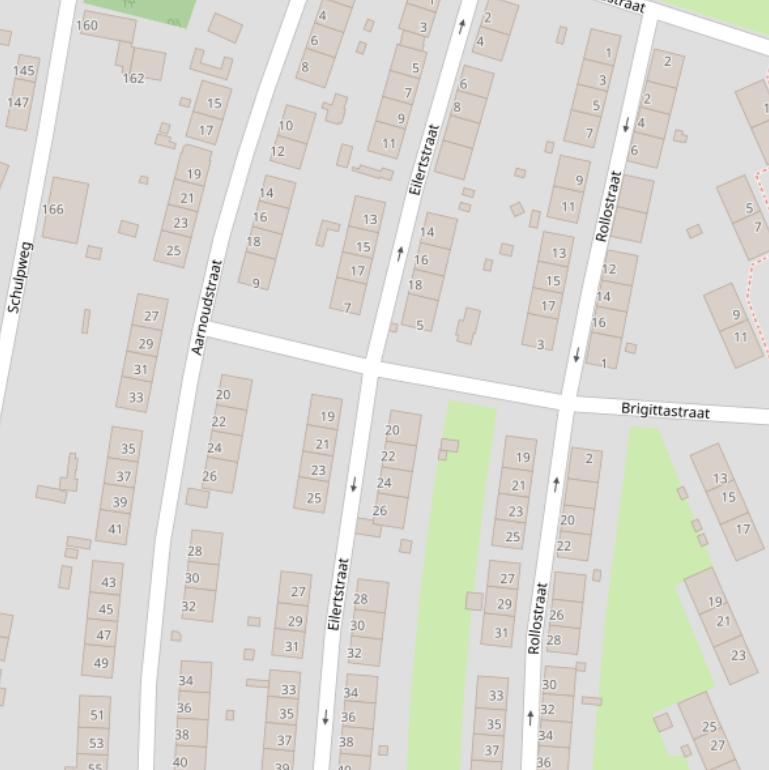 Kaart van de Eilertstraat.