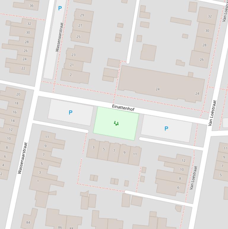 Kaart van de Einattenhof.