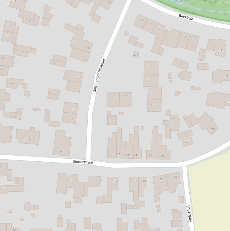 Kaart van de Einderstraat.