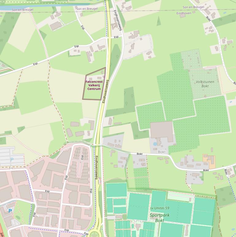 Kaart van de Eindhovenseweg.