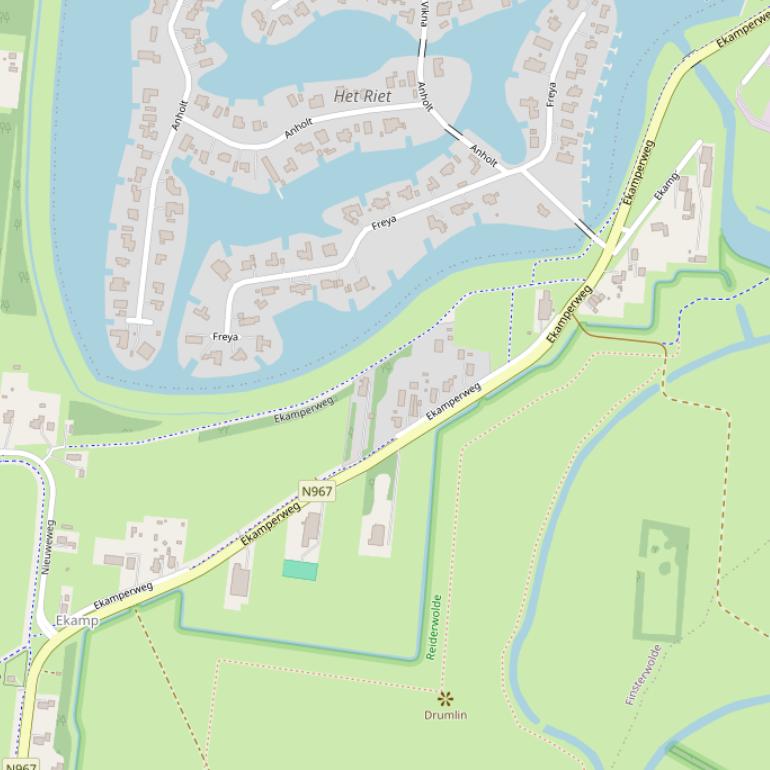 Kaart van de Ekamperweg.