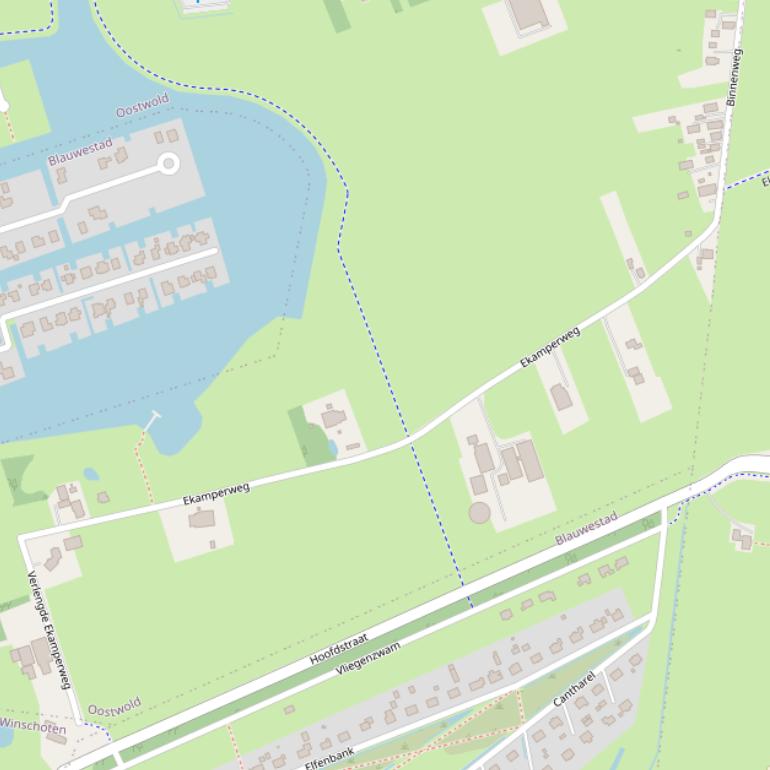 Kaart van de Ekamperweg.