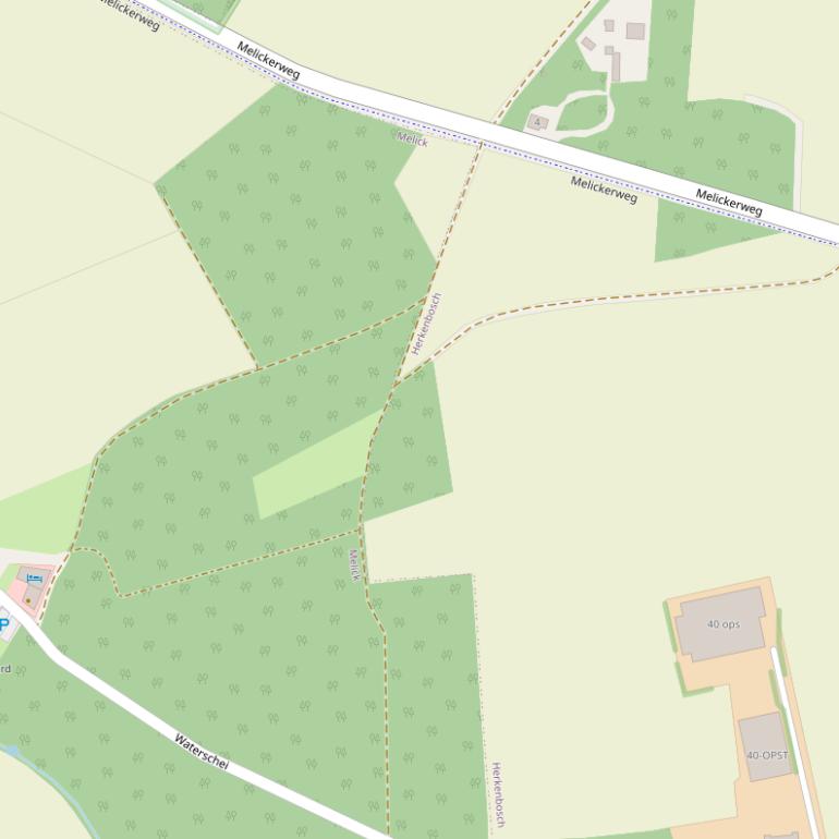 Kaart van het Ekkelbosjespad.