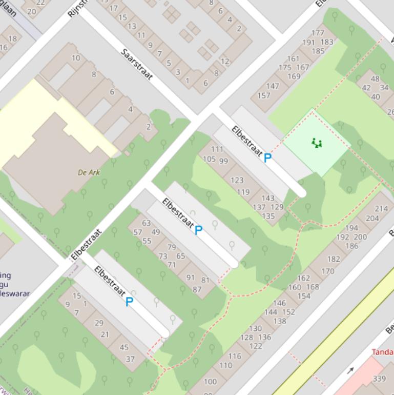 Kaart van de Elbestraat.