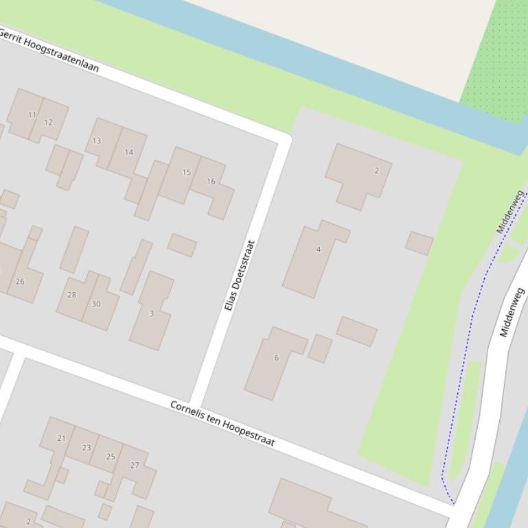 Kaart van de Elias Doetsstraat.