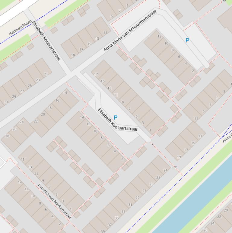 Kaart van de Elisabeth Koolaartstraat.