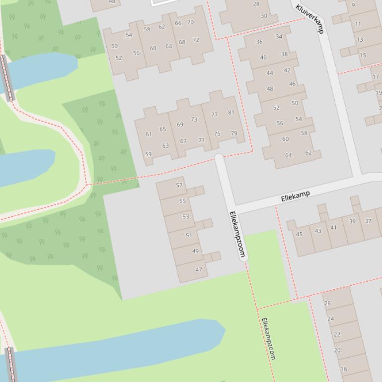 Kaart van  Ellekampzoom.