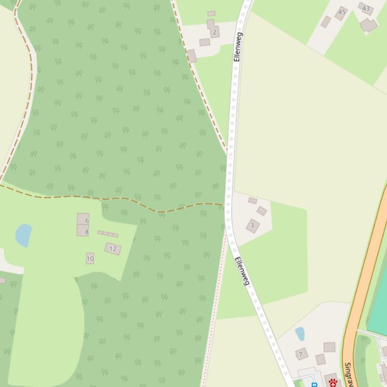 Kaart van de Ellenweg.