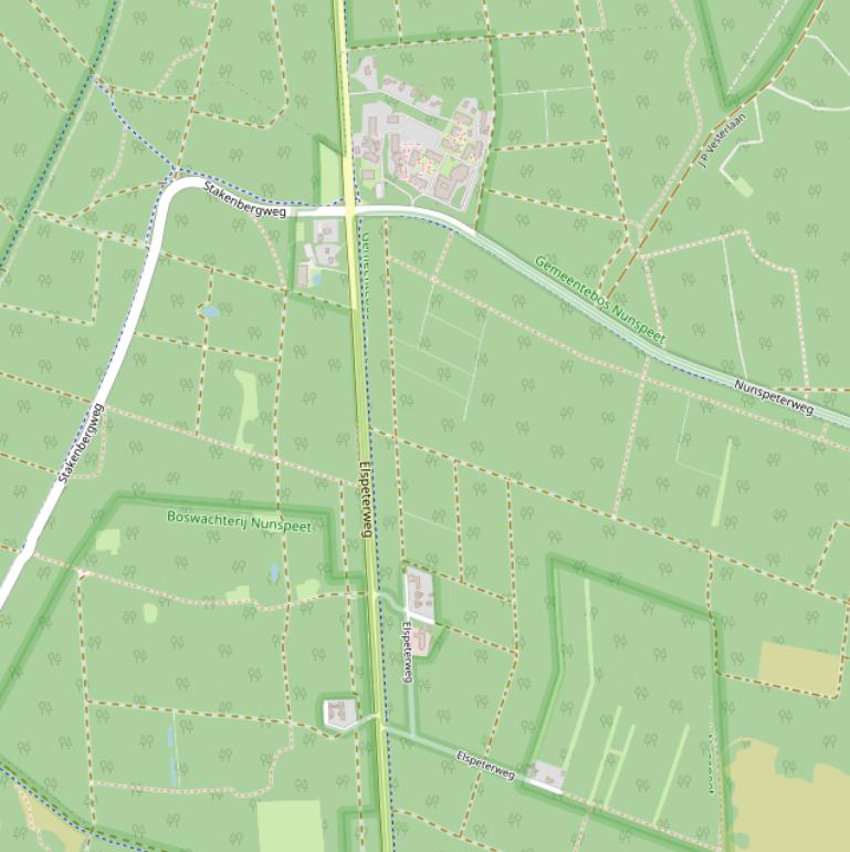 Kaart van de Elspeterweg.