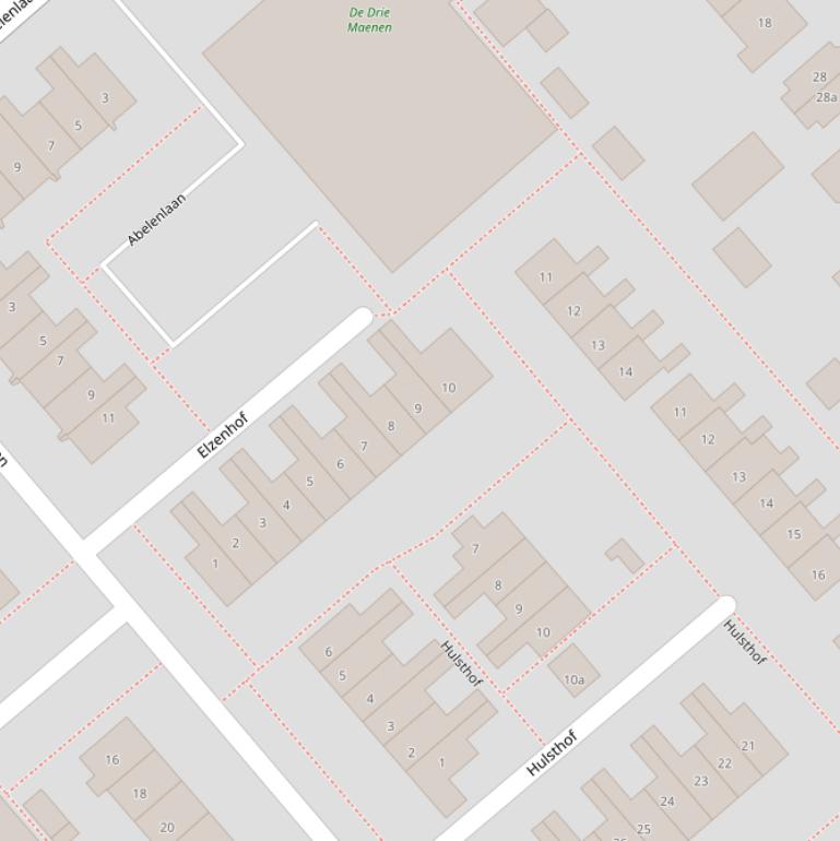 Kaart van de Elzenhof.