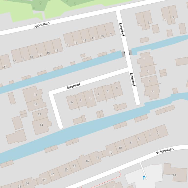 Kaart van de Elzenhof.