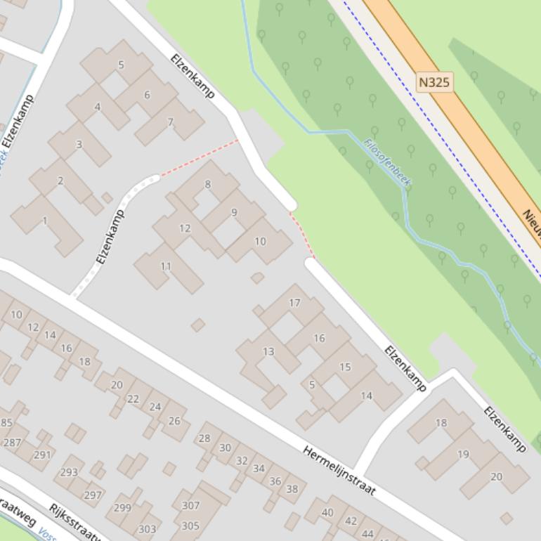 Kaart van  Elzenkamp.