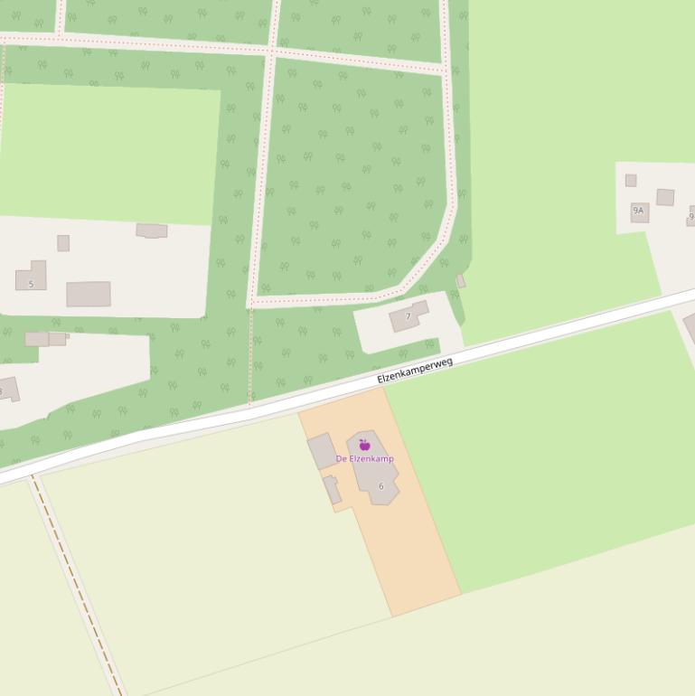 Kaart van de Elzenkamperweg.