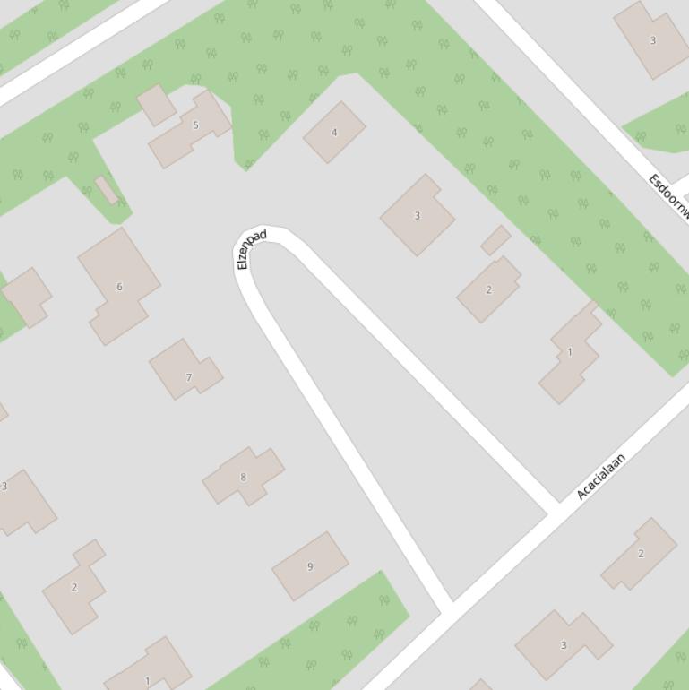 Kaart van het Elzenpad.