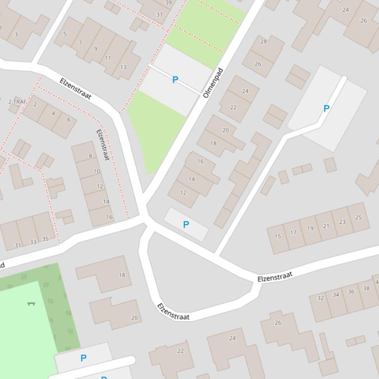 Kaart van de Elzenstraat.