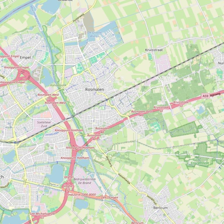 Kaart van de Elzenstraat.