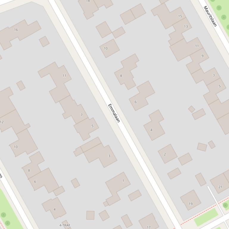 Kaart van de Emmalaan.