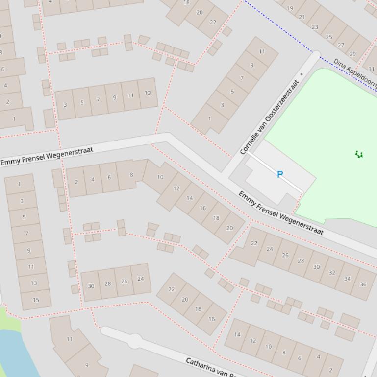 Kaart van de Emmy Frensel Wegenerstraat.