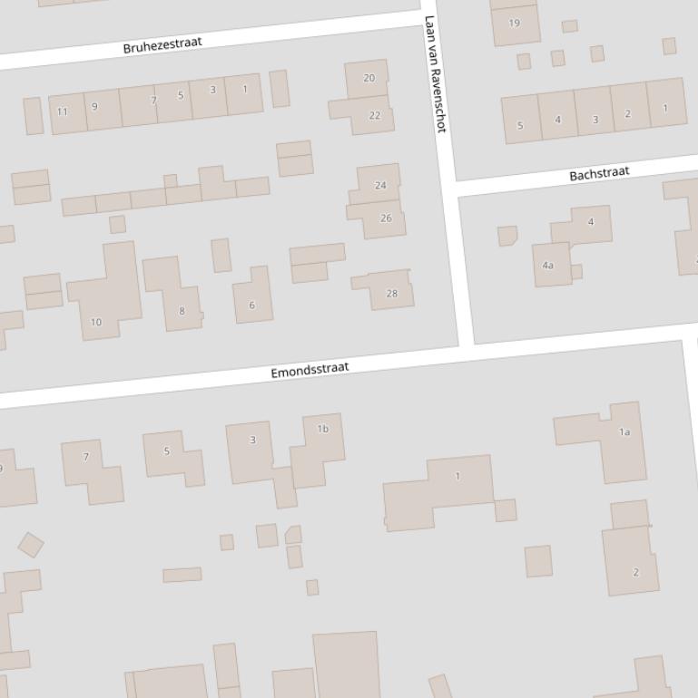 Kaart van de Emondsstraat.