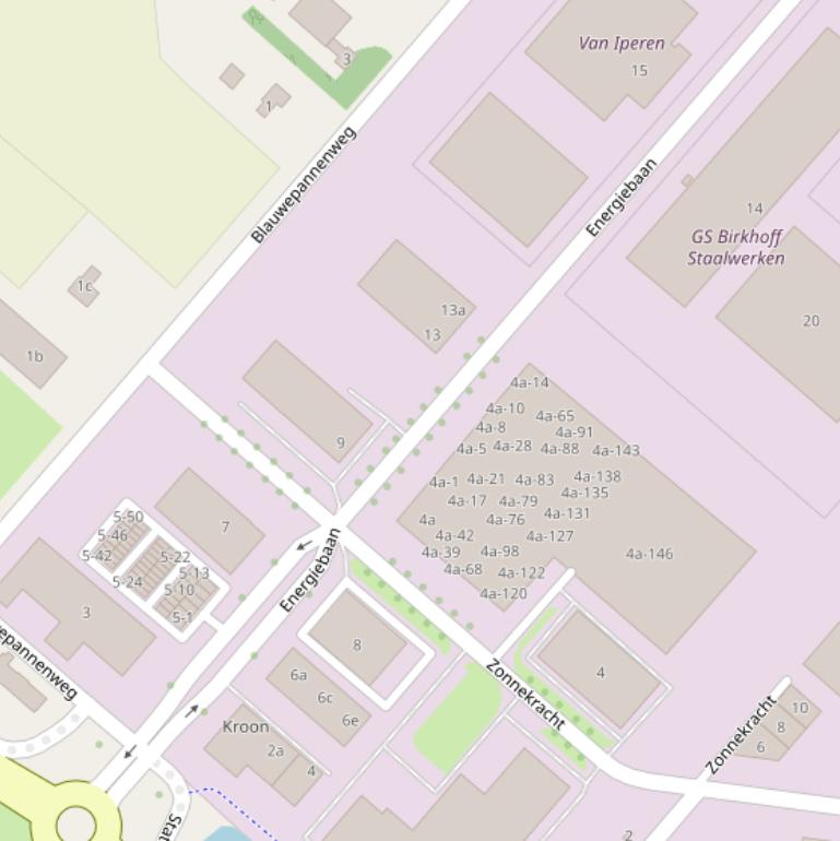 Kaart van  Energiebaan.