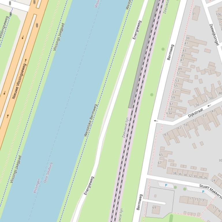 Kaart van de Energieweg.