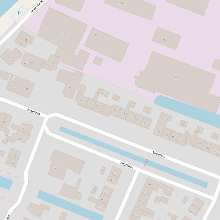 Kaart van de Engellaan.