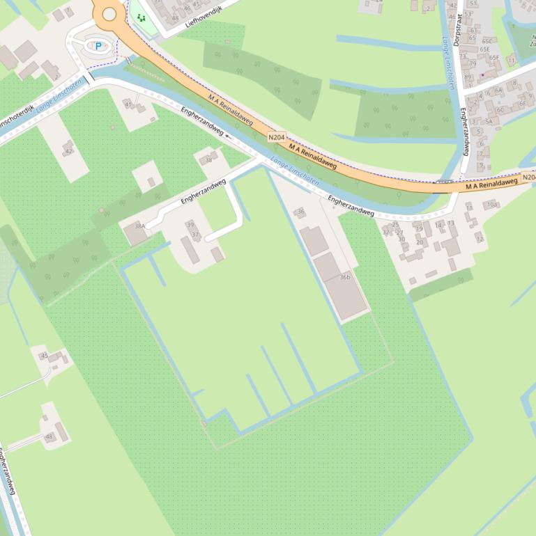 Kaart van de Engherzandweg.