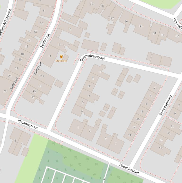 Kaart van de Enschedesestraat.