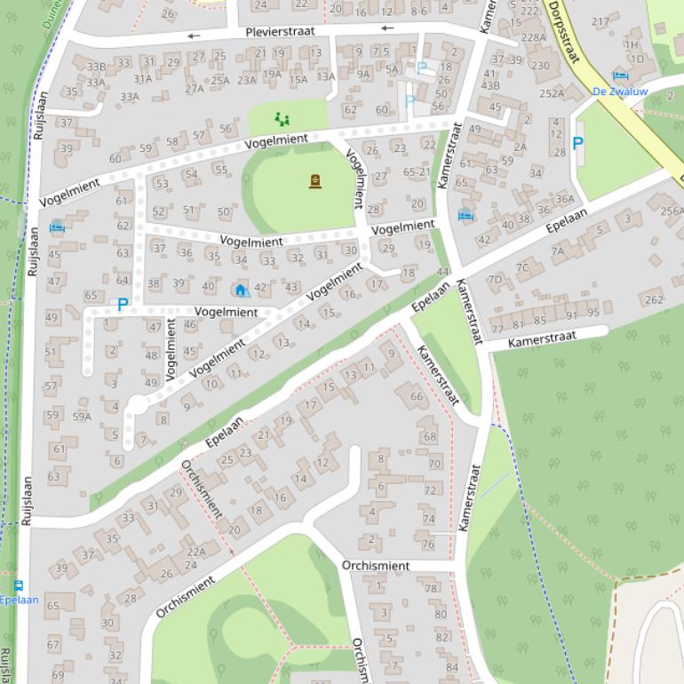 Kaart van de Epelaan.