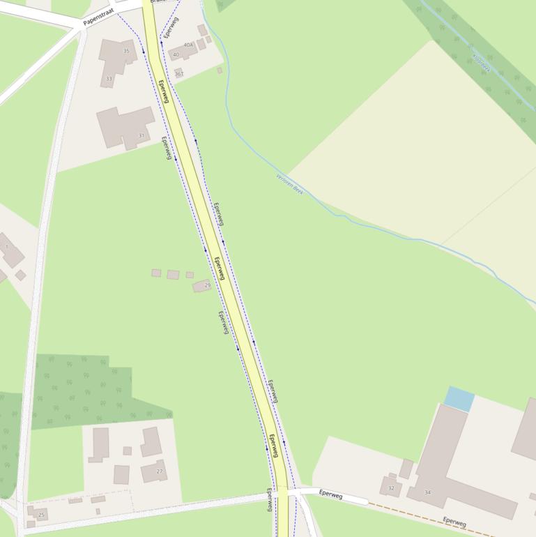 Kaart van de Eperweg.