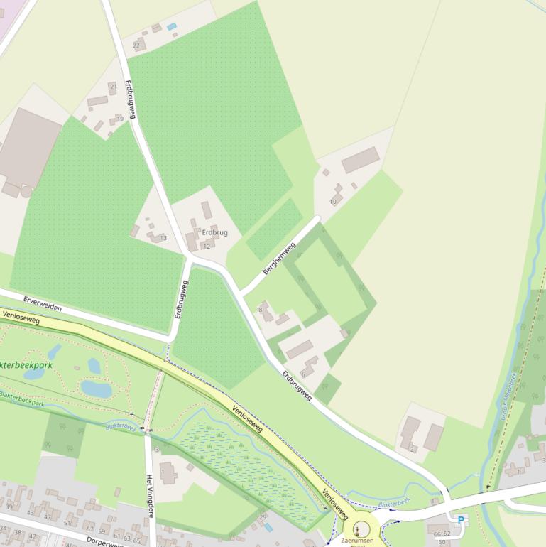 Kaart van de Erdbrugweg.