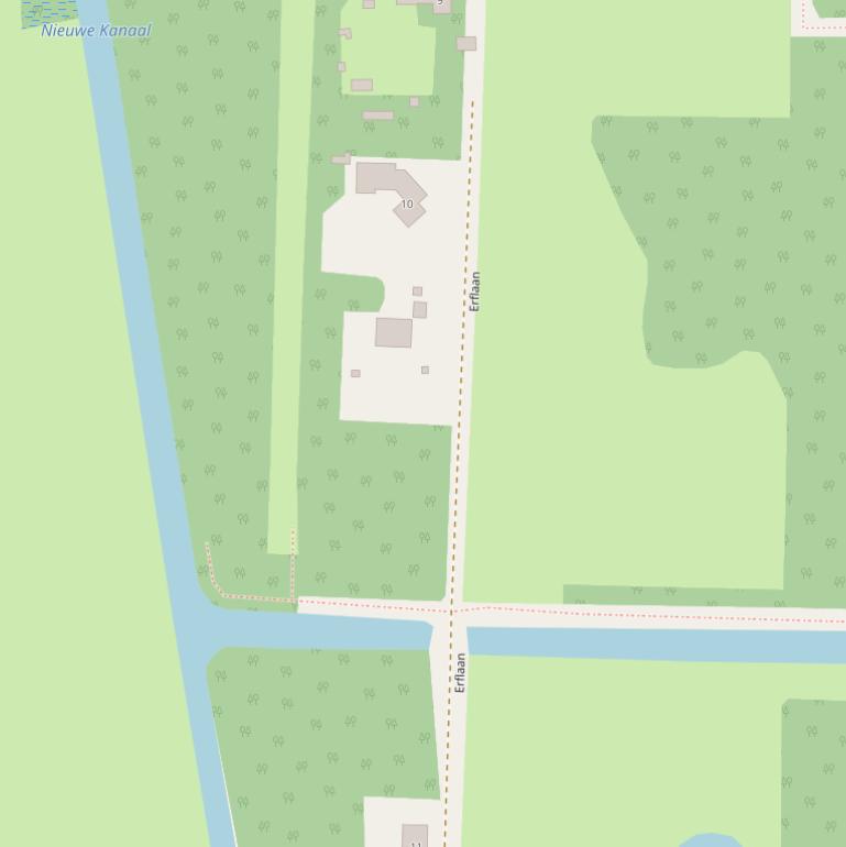 Kaart van de Erflaan.