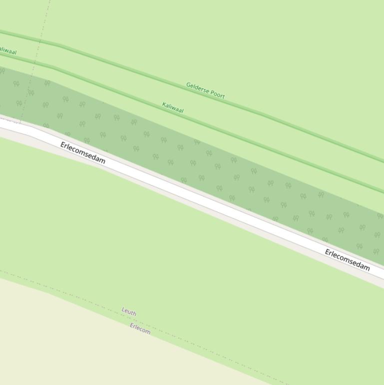 Kaart van  Erlecomsedam.