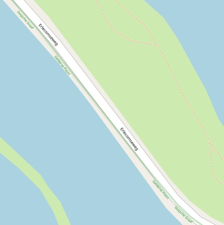 Kaart van de Erlecomseweg.