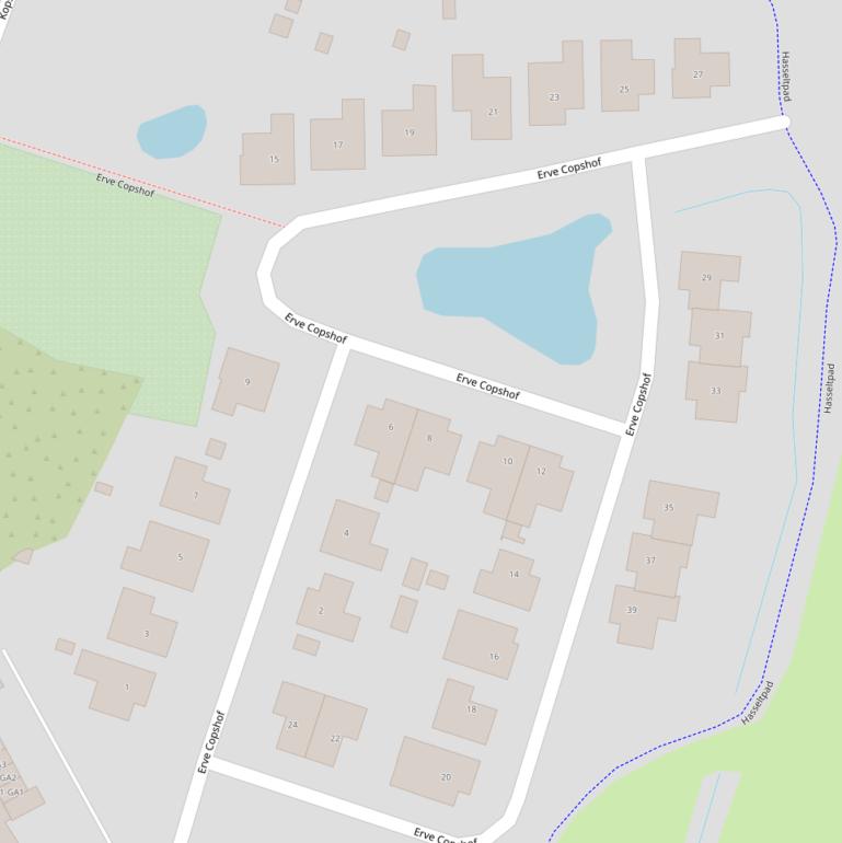 Kaart van de Erve Copshof.