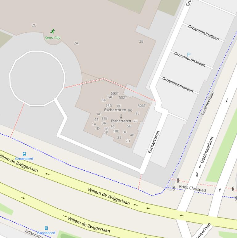 Kaart van  Eschertoren.