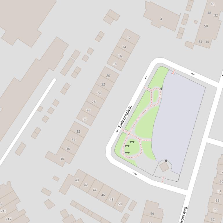 Kaart van het Esdoornplein.