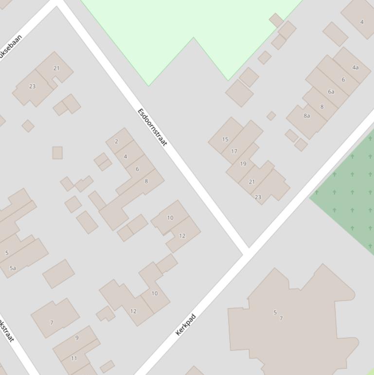 Kaart van de Esdoornstraat.