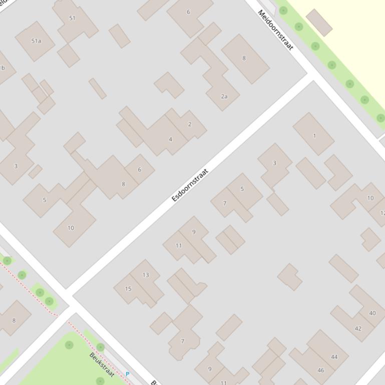 Kaart van de Esdoornstraat.
