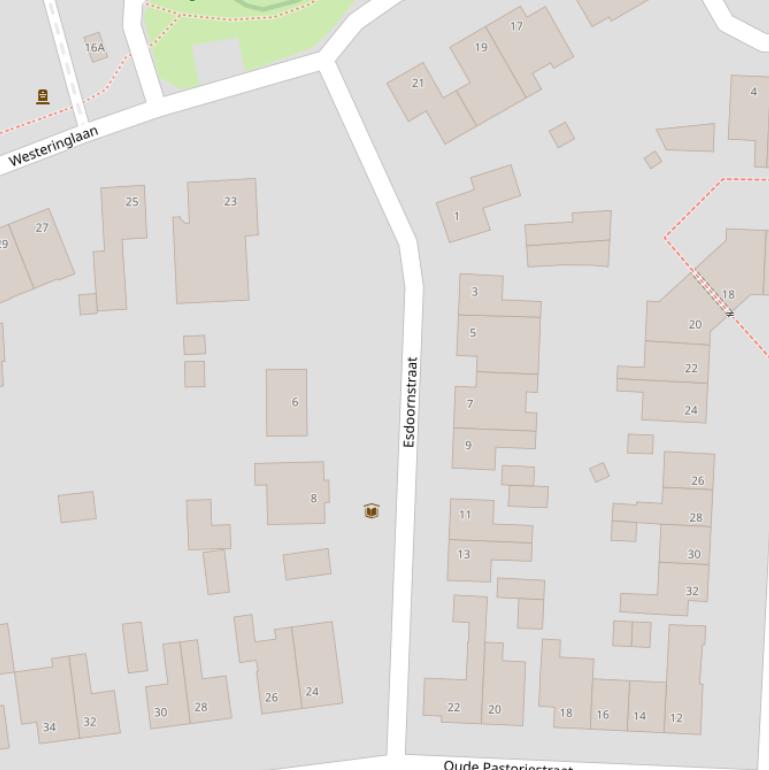 Kaart van de Esdoornstraat.