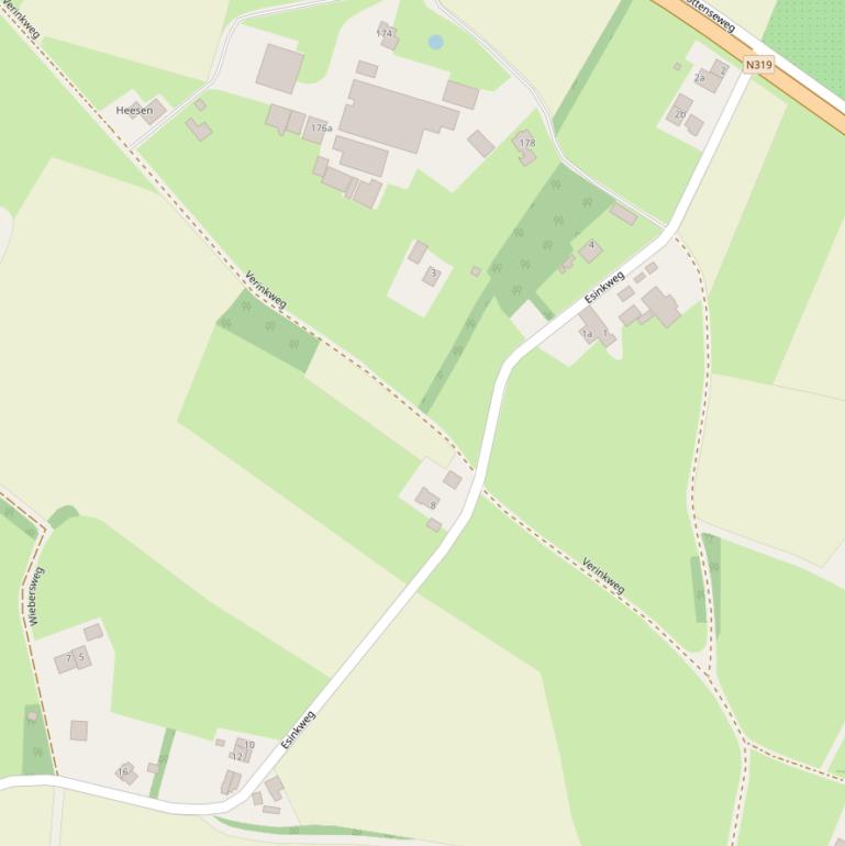 Kaart van de Esinkweg.