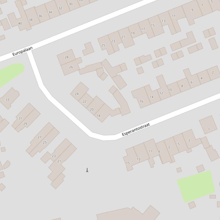 Kaart van de Esperantostraat.