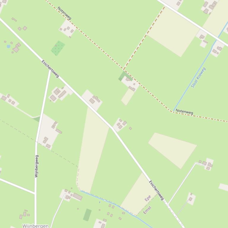 Kaart van de Esschertsweg.
