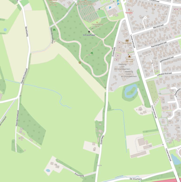 Kaart van de Essenweg.