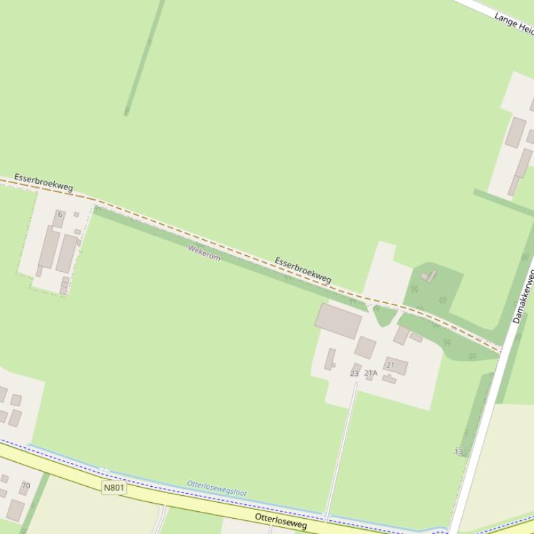 Kaart van de Esserbroekweg.