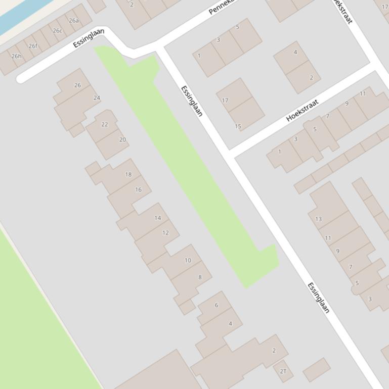 Kaart van de Essinglaan.