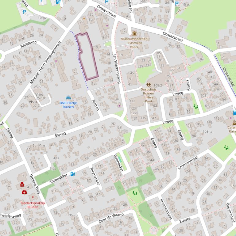 Kaart van de Esweg.