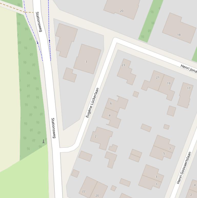 Kaart van de Eugène Lückerlaan.