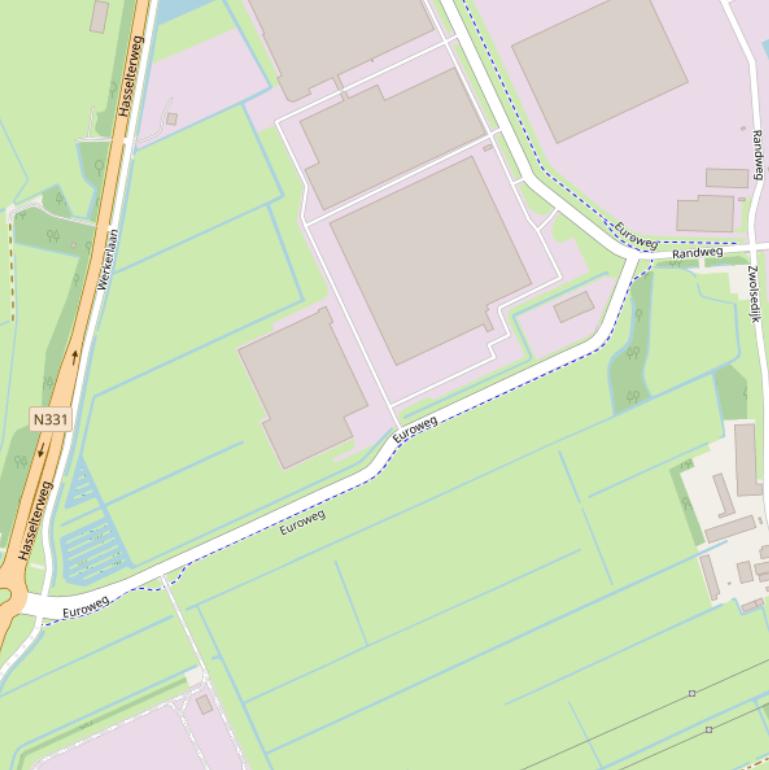 Kaart van de Euroweg.