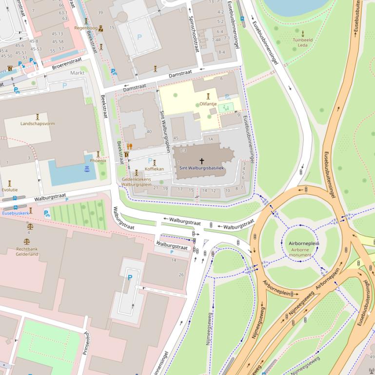 Kaart van de Eusebiusbinnensingel.